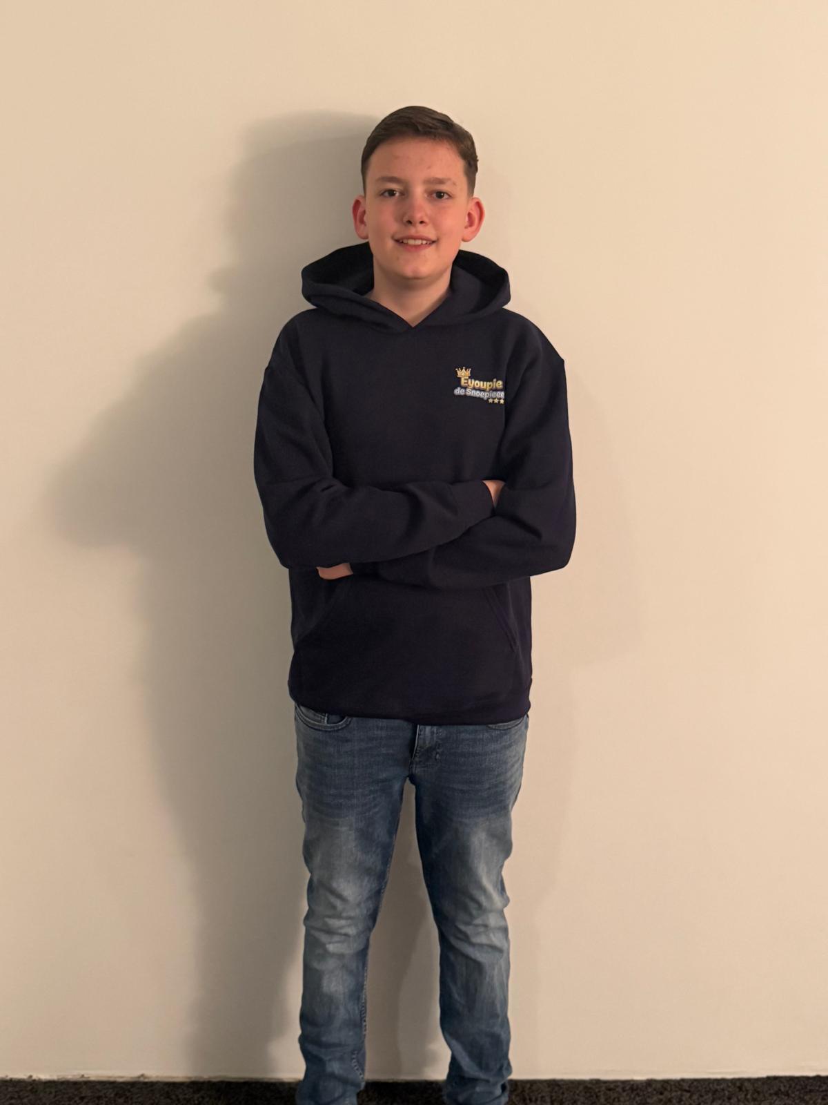 Navy hoodie voorkant