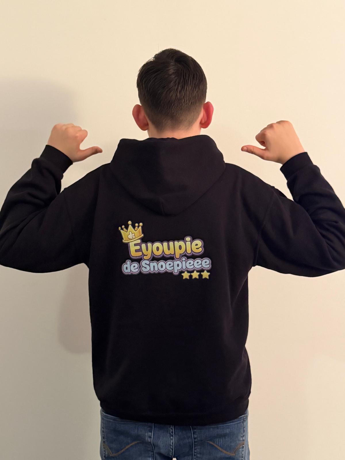 Zwarte hoodie achterkant